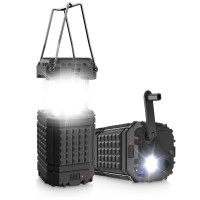 Outdoor Solar Hand-Cranked Multifunctional Camping Lantern with 5000mAh Power Bank, Lightweight for Camping