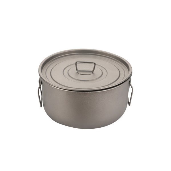 Pure Titanium Outdoor Cookware Set, Frying Pan, Camping Cooking Combination Utensils, Foldable Lightweight Portable Soup Pot, Cooking Pot Set